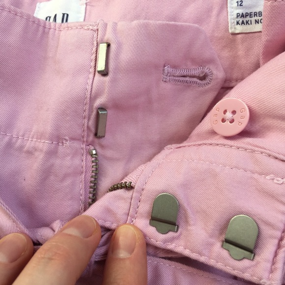 NWT Gap High-rise Pink Paperbag Khakis - Picture 6 of 7